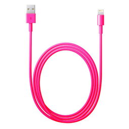 粉色充電器數(shù)據(jù)線 為蘋果5/5s/5c與iPad帶來(lái)時(shí)尚便捷的充電體驗(yàn)